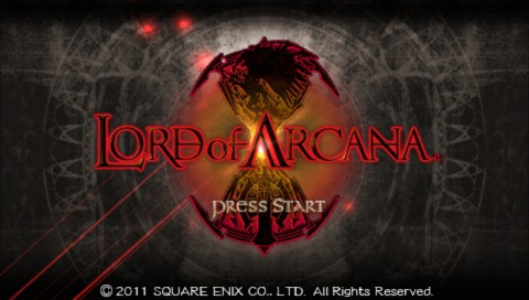 Lord of Arcana title screen for PSP